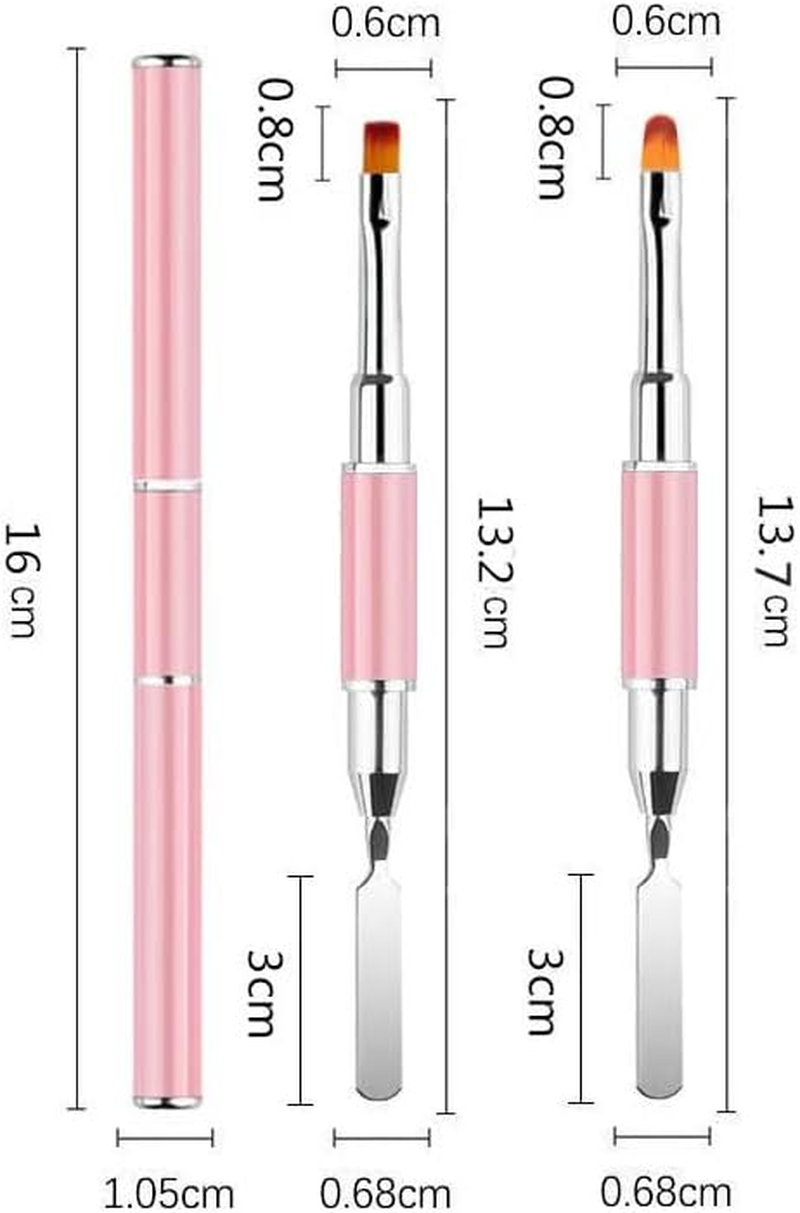 ZEOHBETY 2 X Metal Nails, Gel, Nails with Goblets, Pink