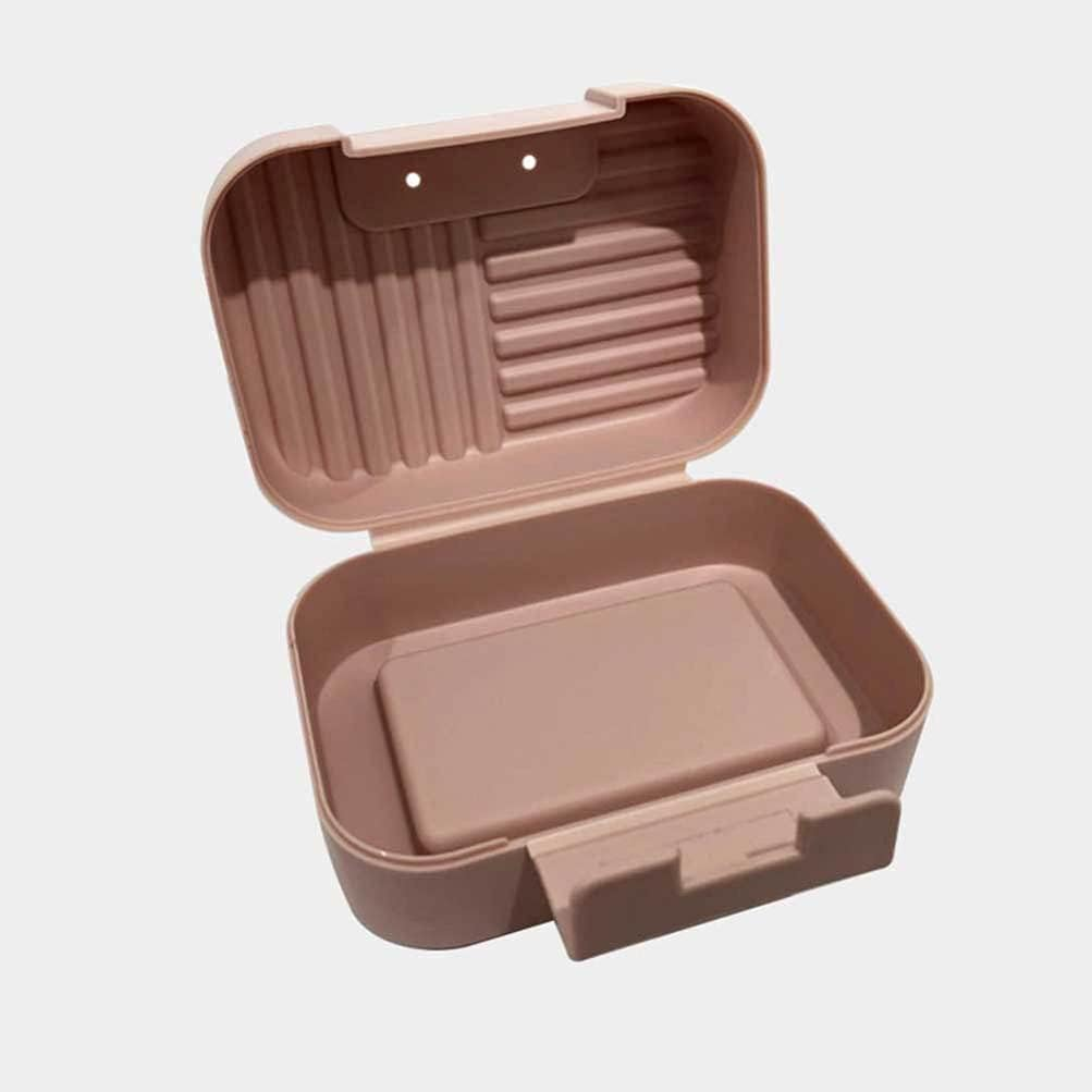 3Pcs Box Drain Soap Holder Bathroom Soap Container Soap Drainer Holder Soap Storage Holder Shower Soap Container Soap Case Practical Soap Dish Travel with Cover Bath Soap image number 5