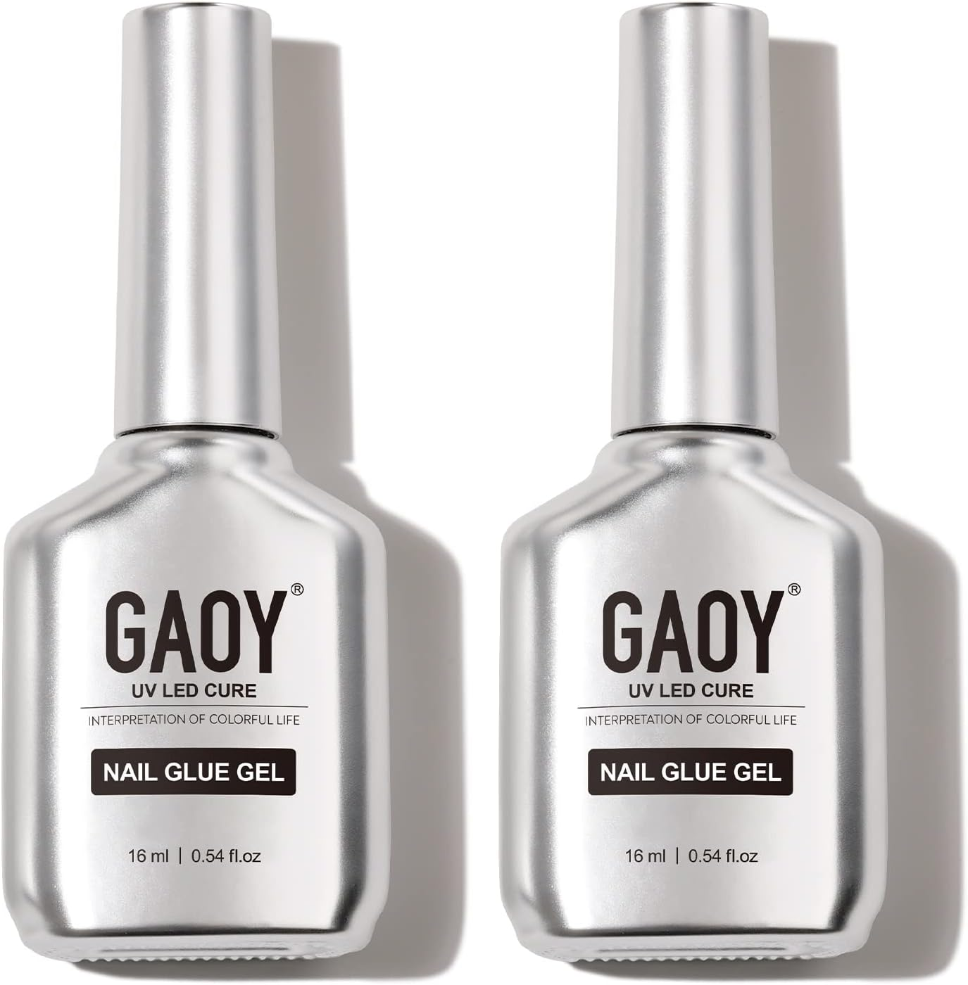 GAOY 2Pcs 16Ml Gel Nail Glue, Glue Gel for Acrylic Nails Tips, 2 in 1 Nail Glue and Base Gel, Nail Lamp Needed image number 1