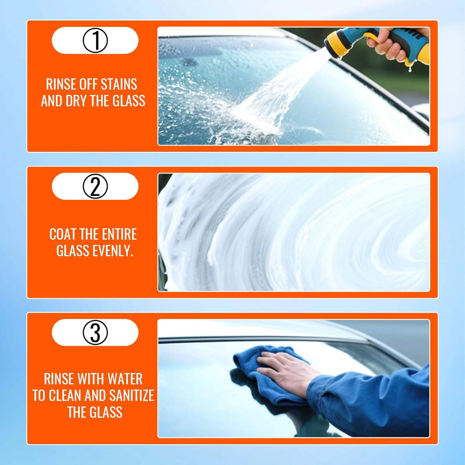 Glass Cleaner Oil Film Remover, Automotive Windshield & Residential Glass Emulsion Cleaner, Enhances Visibility for Safe Driving & Home Use image number 6