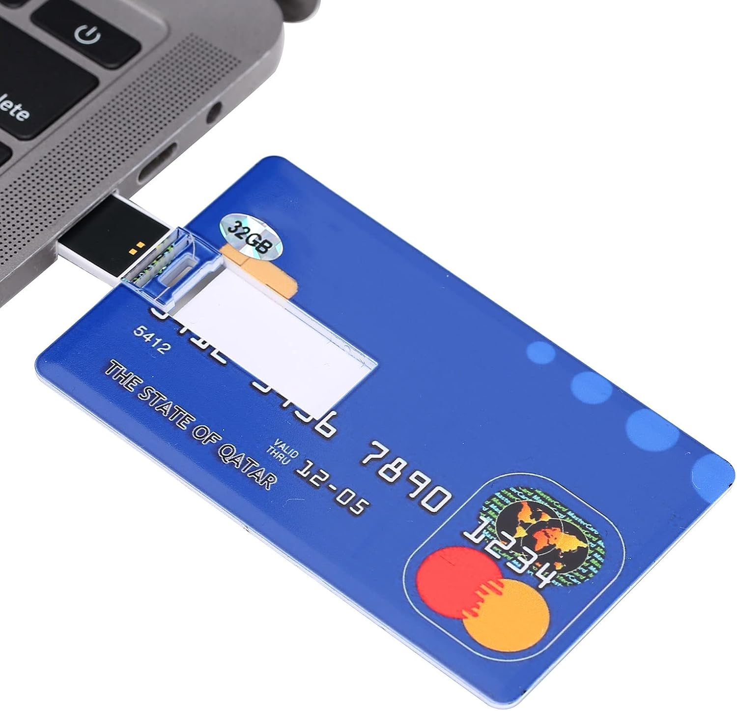 USB Flash Drive, 32GB Credit Bank Card Shape Flash Drive U Disk Thumb, for Data Storage and Transfer image number 1