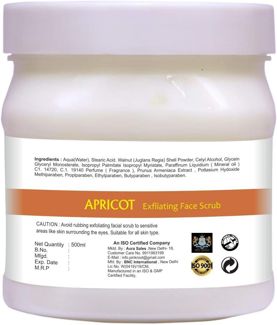 Pink Root Gold Scrub 500Gm with Apricot Scrub 500Gm image number 4