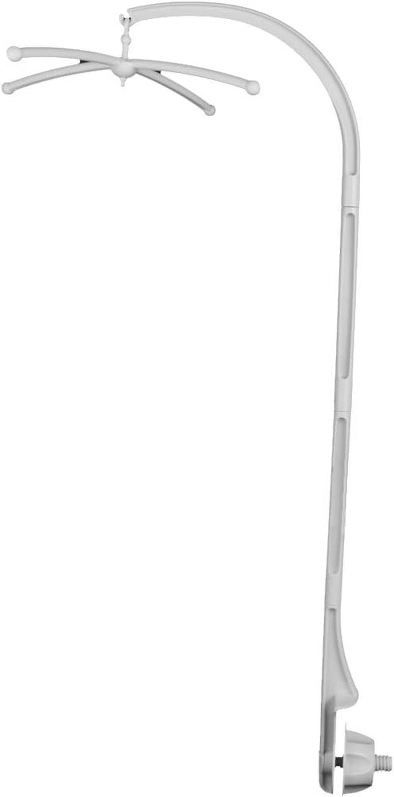 34 Inch Baby Crib Mobile Music Case Holder Arm Bracket Nursery Set, White, Plastic image number 6
