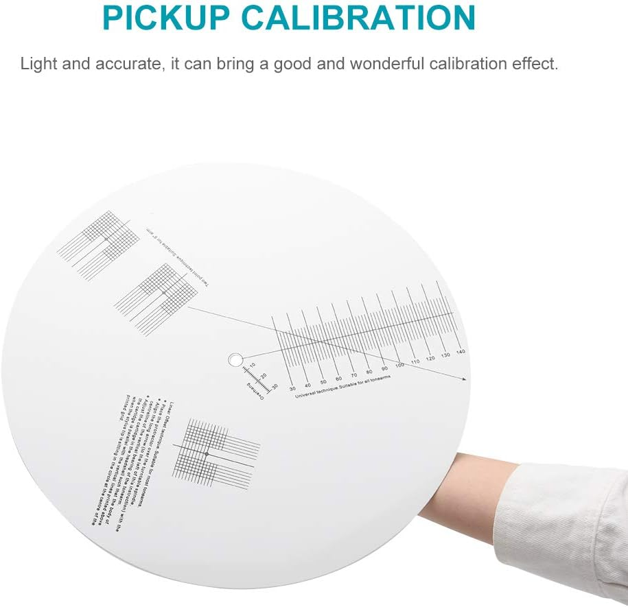 Turntable Cartridge Alignment Protractor Mat, Anti-Sliding LP Vinyl Record Pickup Calibration Plate Distance Gauge Protractor Adjustment Tool Ruler for Turntable Accessor image number 6