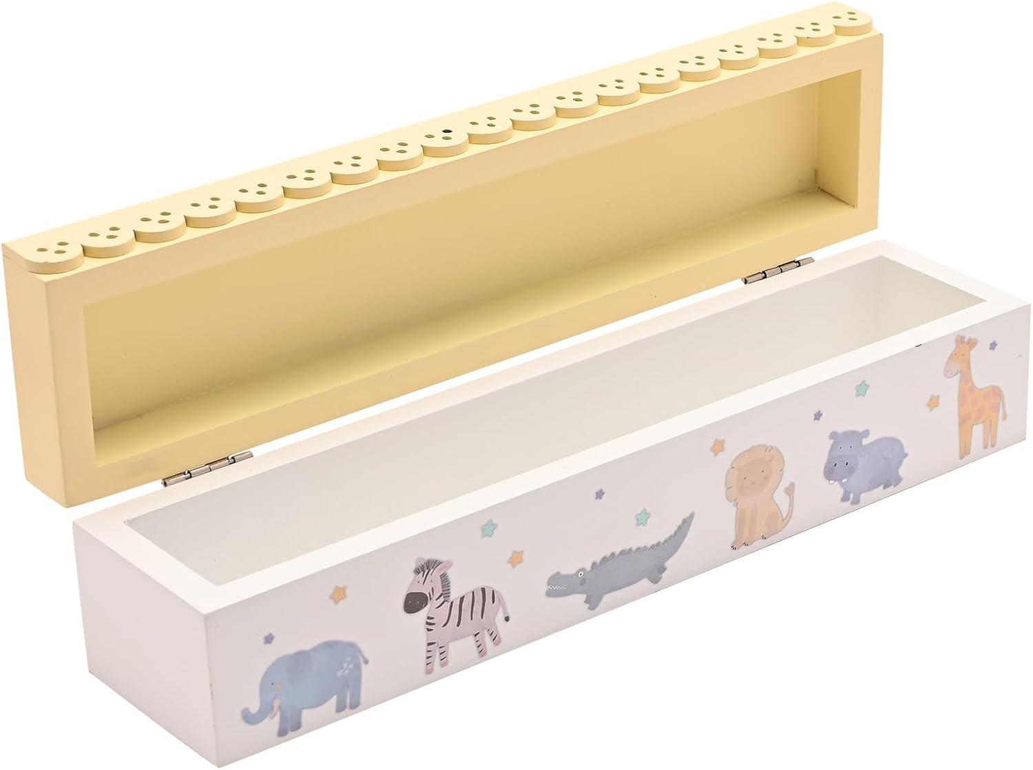 Petit Cheri Scallop Animal Certificate Holder &ndash; Wooden Keepsake Storage Box for Baby Boys & Girls, Kids & Children &ndash; Birth Certificate, Christening & Milestone Document Holder &ndash; H: 6Cm X W: 23.5Cm image number 2