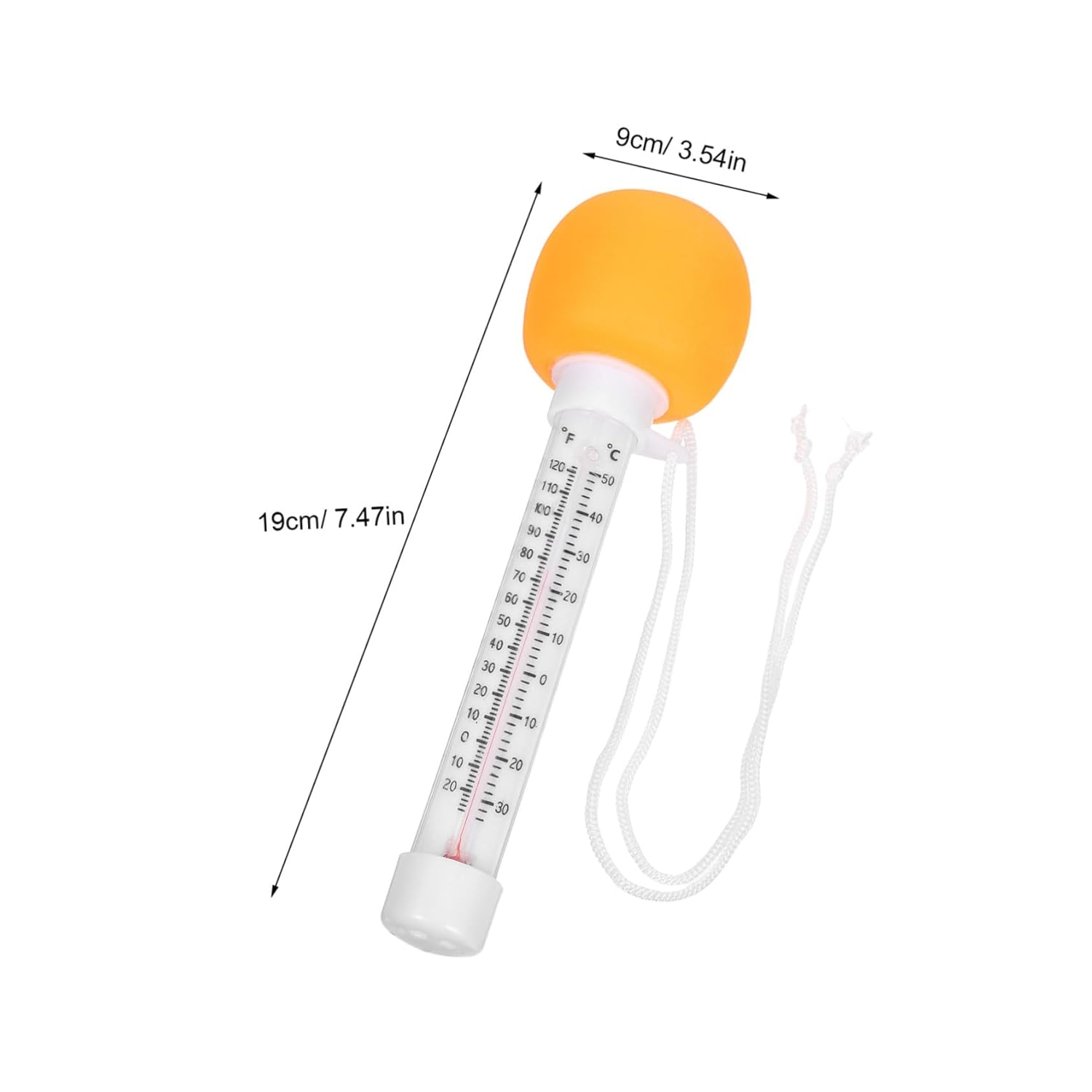 CLISPEED Floating Pool Thermometer for Easy Read Large Display Cartoon Hot Tub Temperature Gauge for Spa Bathtub Indoor and Outdoor Pools Orange Design image number 2