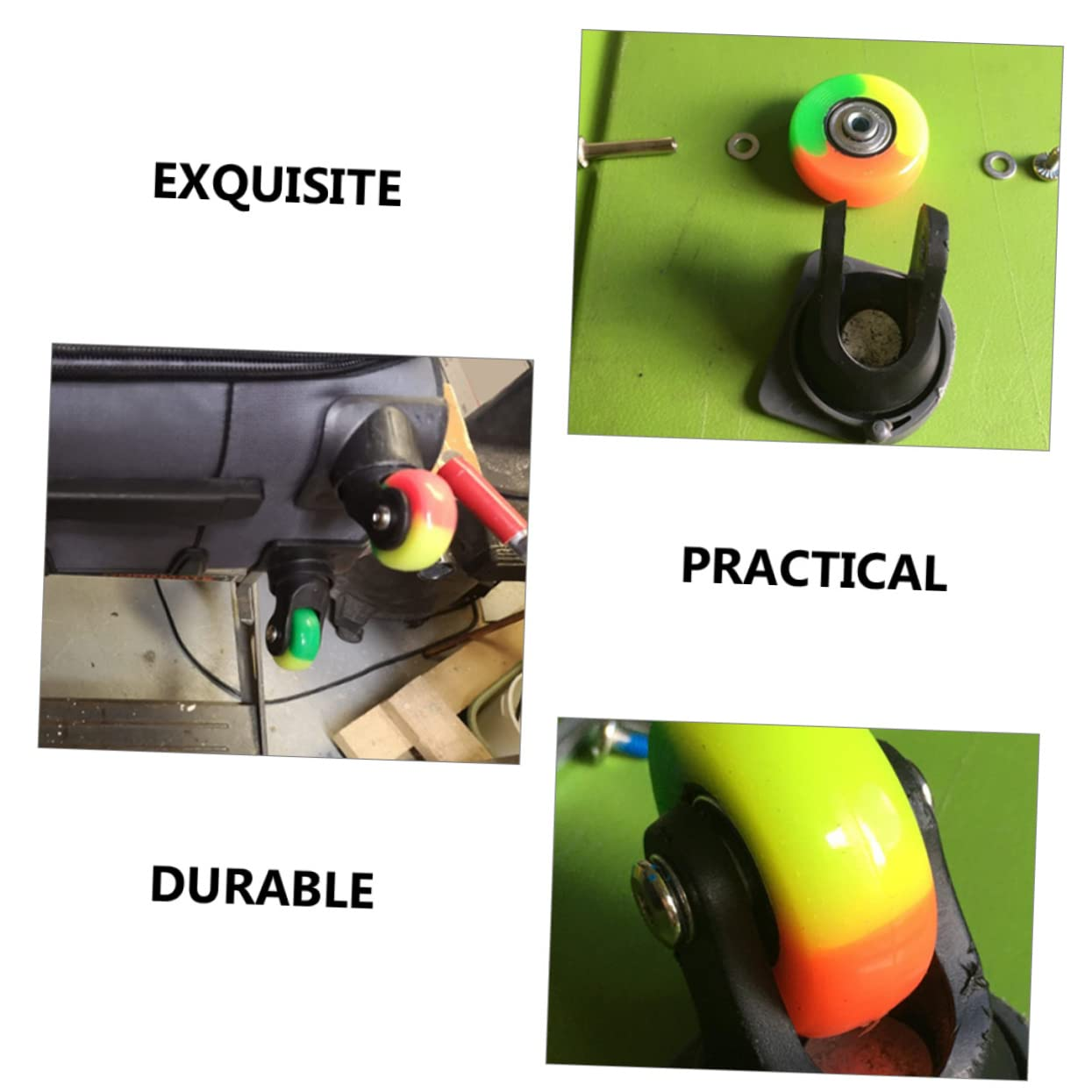 2Sets Suitcase Replacement Wheels Rubber Swivel Caster Wheels for Luggage Suitcases