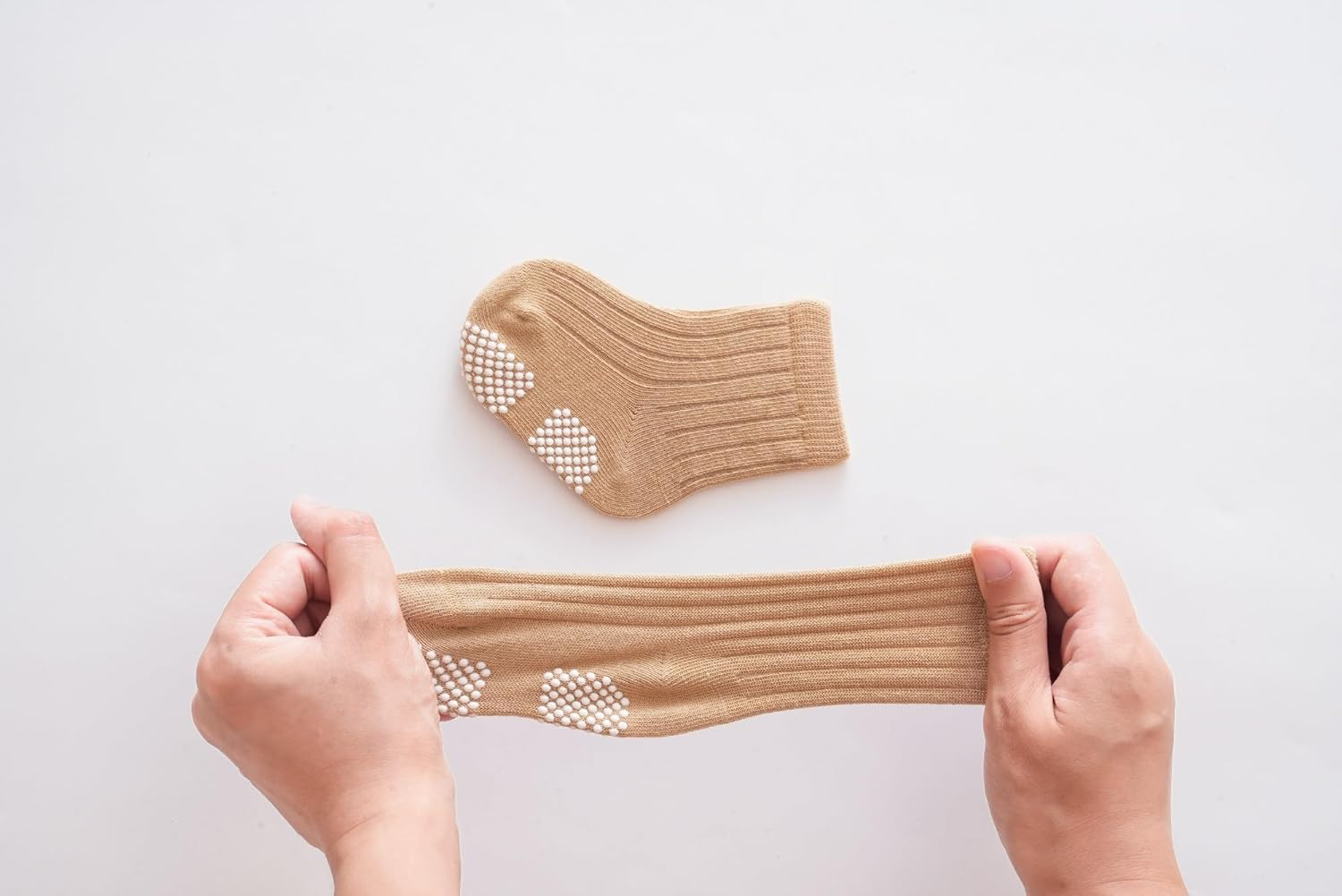 Baby Crew Socks,Grips Combed Cotton Socks Toddler Non-Skid for Girls,Boys Non Slip/Anti Skid 9-Pack image number 1