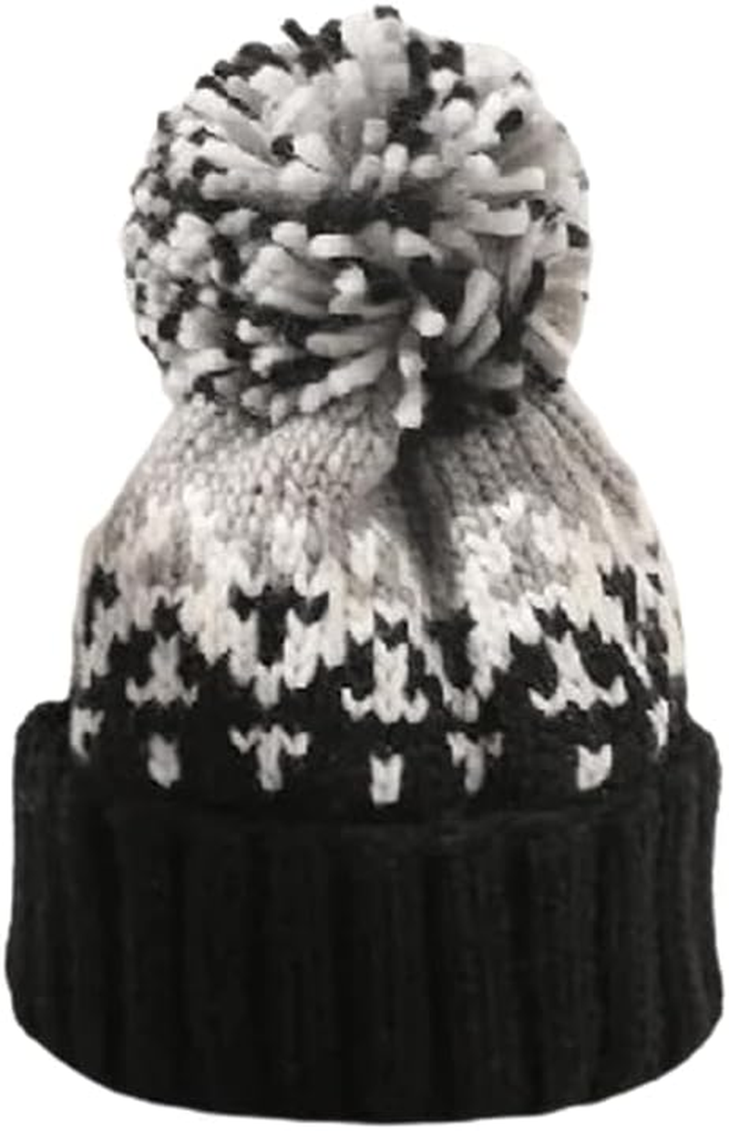 Cashmere Woman Winter Beanie Hat with Pompom - Autum Warm Wool Skullies Beanies, Winter Hat for Woman