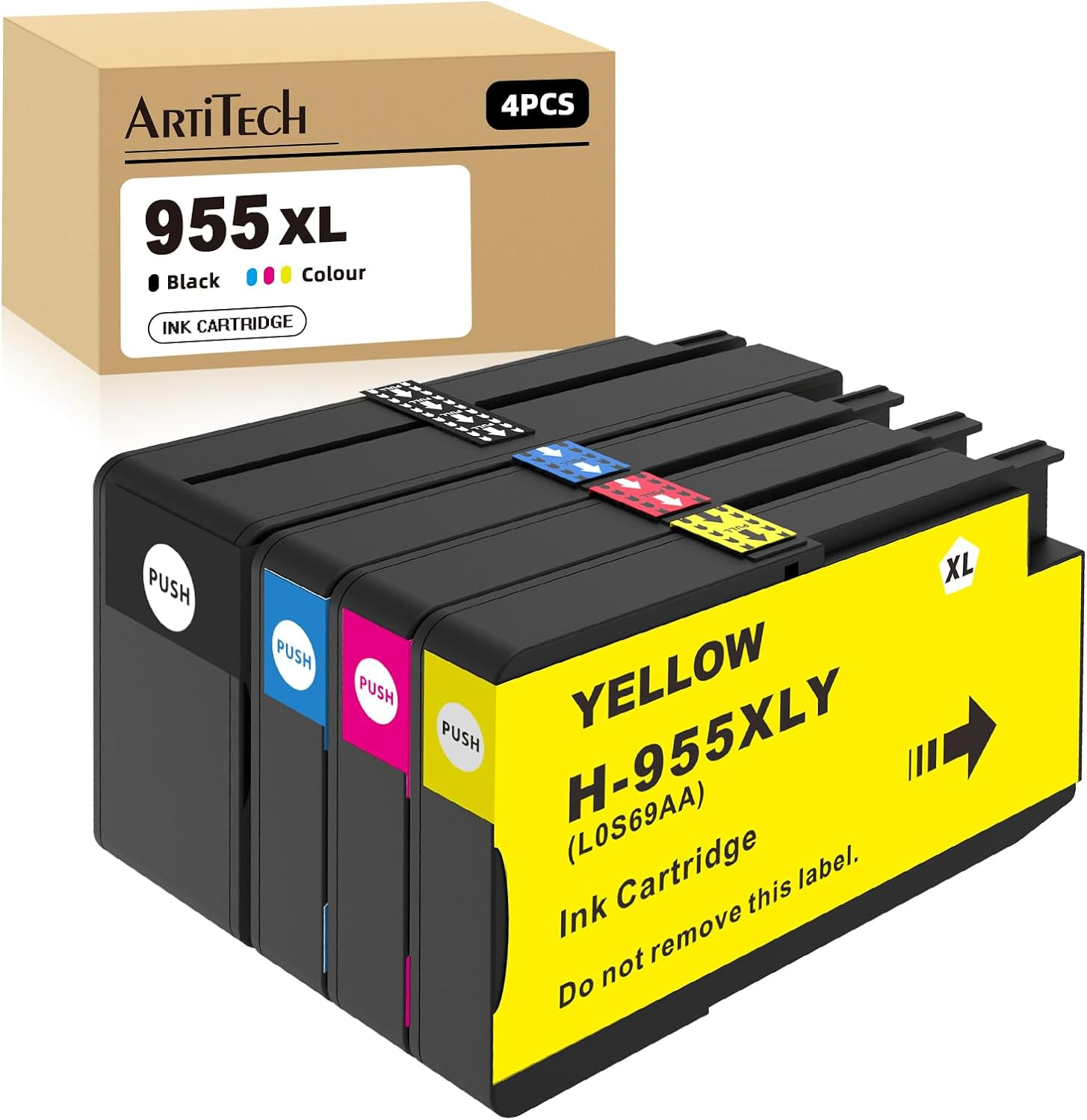 955XL Ink Cartridges Compatible for HP 955 XL for HP Officejet Pro 7720 7730 7740 8210 8216 8710 8720 8725 8730 8740 All-In-One Printer (1B 1C 1M 1Y) image number 2