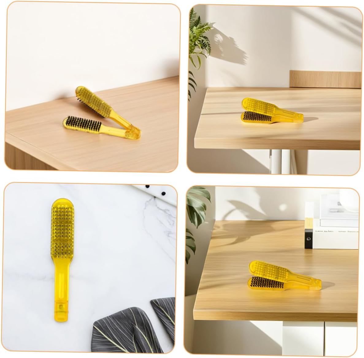 ERINGOGO 3Pcs Double-Sided Hair Straightener Comb Brush Set Heat-Resistant Detangling Tool for Salon Home Use Static Bristles for Effortless Styling Straightening image number 5