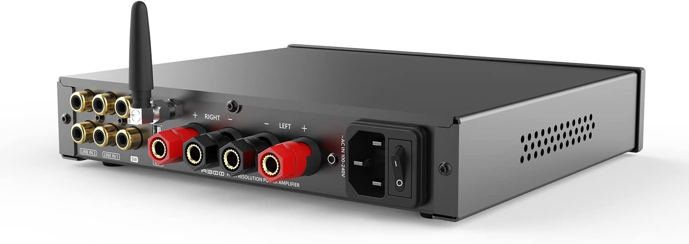 SMSL A300 Hifi Power Amplifier, Class D Integrated Amp SDB Sound Effects Hi-Res Audio Receiver, RCA, Bluetooth 5.0, USB Input, 165W X 2 THD+N 0.004% (With Remote Control) image number 2