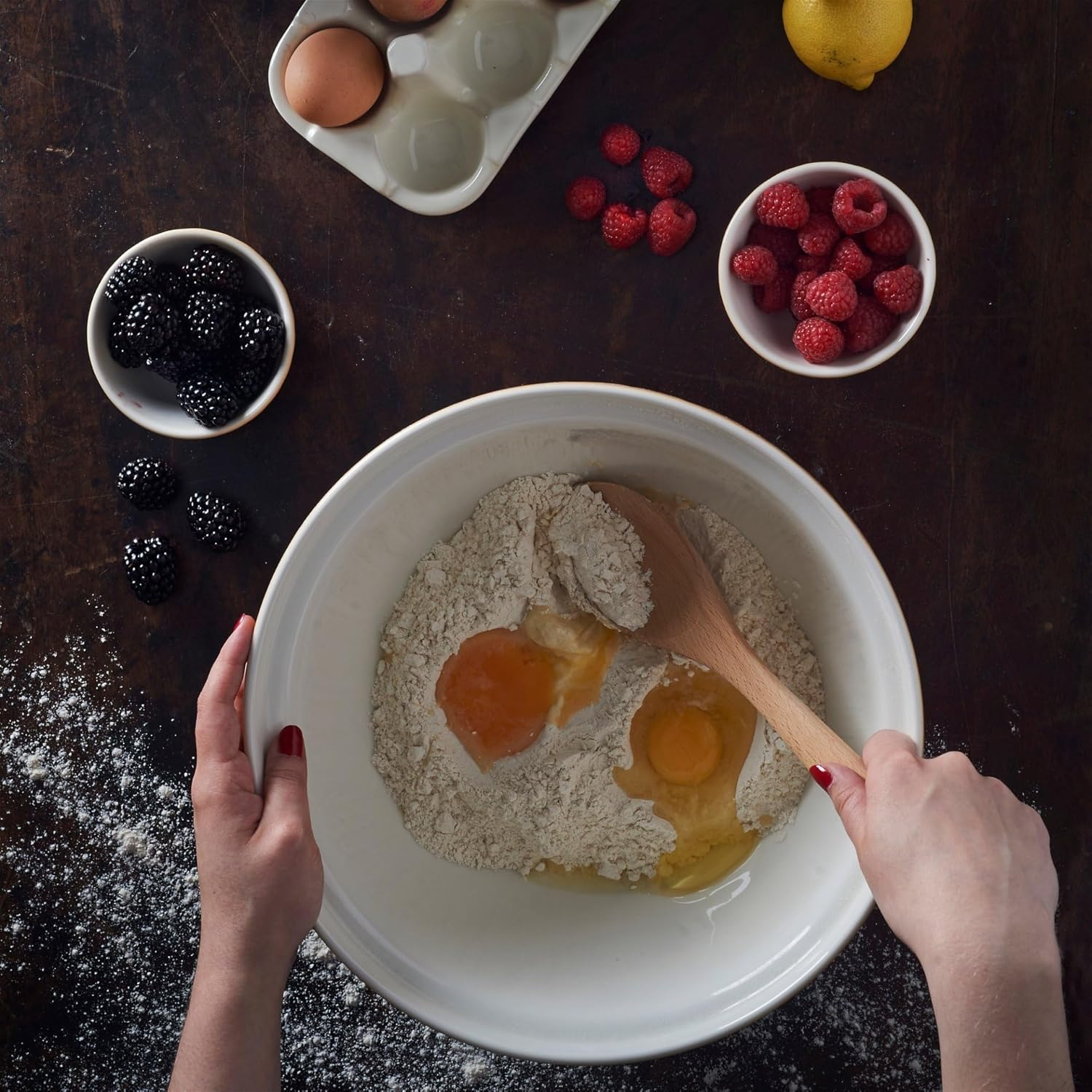 Mason Cash 2001.003 Cane Mixing Bowl, 32Cm, White/Brown 28317