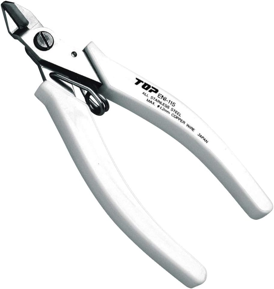 TOP ENI-110 Electronic Nipper, Diameter 0.05 Inch (1.2 Mm), Wire, Copper Wire, Cuttable, Spring Included, Made in Japan