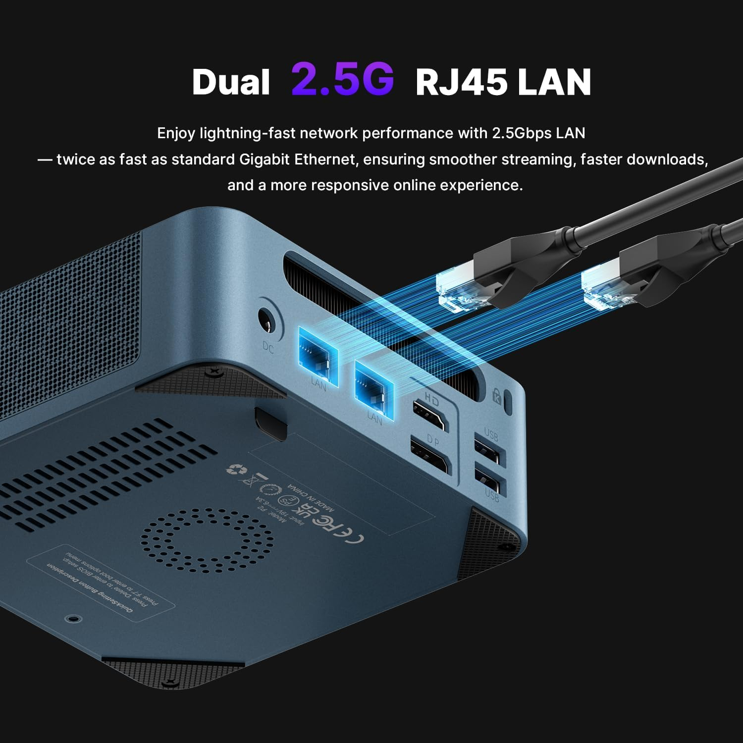 BOSGAME Mini PC NUC I7 Windows 11 Pro BOSGAME P2Plus Intel Core I7-12700H 32GB DDR5 4800 Mhz 512GB SSD | Dual 2.5G LAN | HDMI | DP | Thunderbolt 4 | Wi-Fi 6 | Bluetooth 5.2 | USB 3.2Gen2*4 image number 5