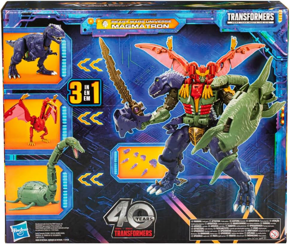 Transformers Legacy United Commander Class Beast Wars Universe Magmatron, 10-Inch 3-In-1 Converting Action Figure, Robot Toy for Kids Ages 8+