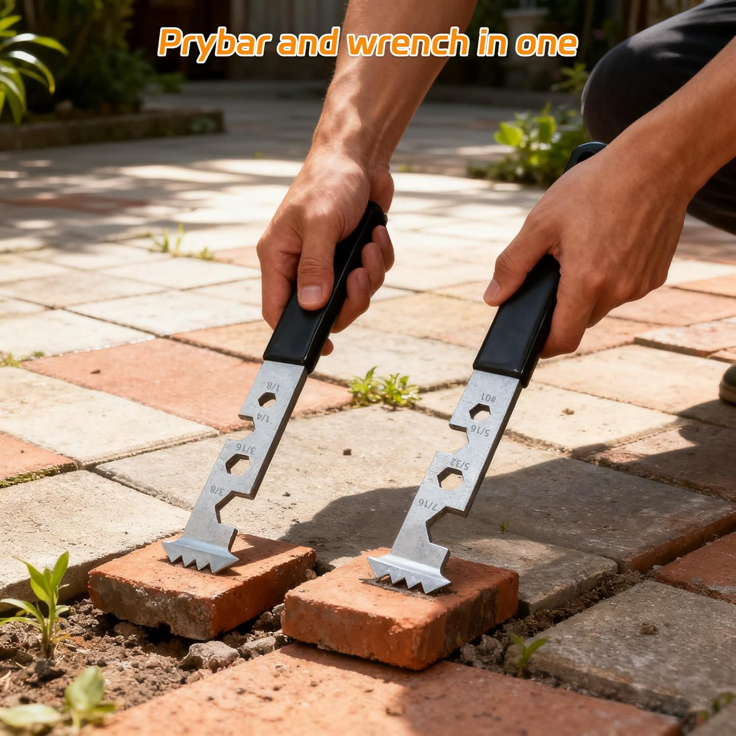 2Pcs Paving Brick Removal Tools, Sidewalk Brick & Stone Remover with Double Hooks, Ideal for Driveway, Patio, Yard, Deck, Lawn Tile Replacement image number 6