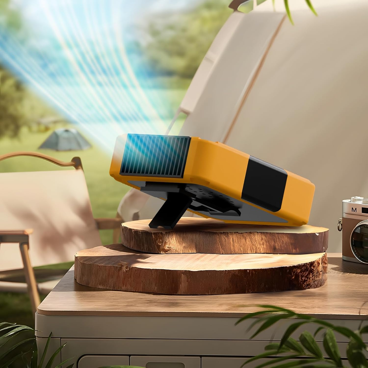 Blue Collar Breeze - Portable Waist Fan,New Waist Fan Clip on under Shirt Fan Portable Waist Fan for under Shirt Outdoor,Blue Collar Fan,3 Speeds, Clip-On Fan for Outdoor Use (Orange) image number 3