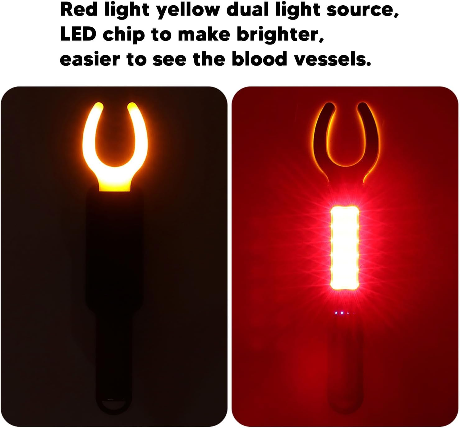 Vein Finder Viewer, USB Rechargeable Handheld Vein Locator Dual Light LED Vein Finder Light Vein Blood Vessel Finder Illumination Detector Blood Vessel Vein Locator Finder Devices image number 3