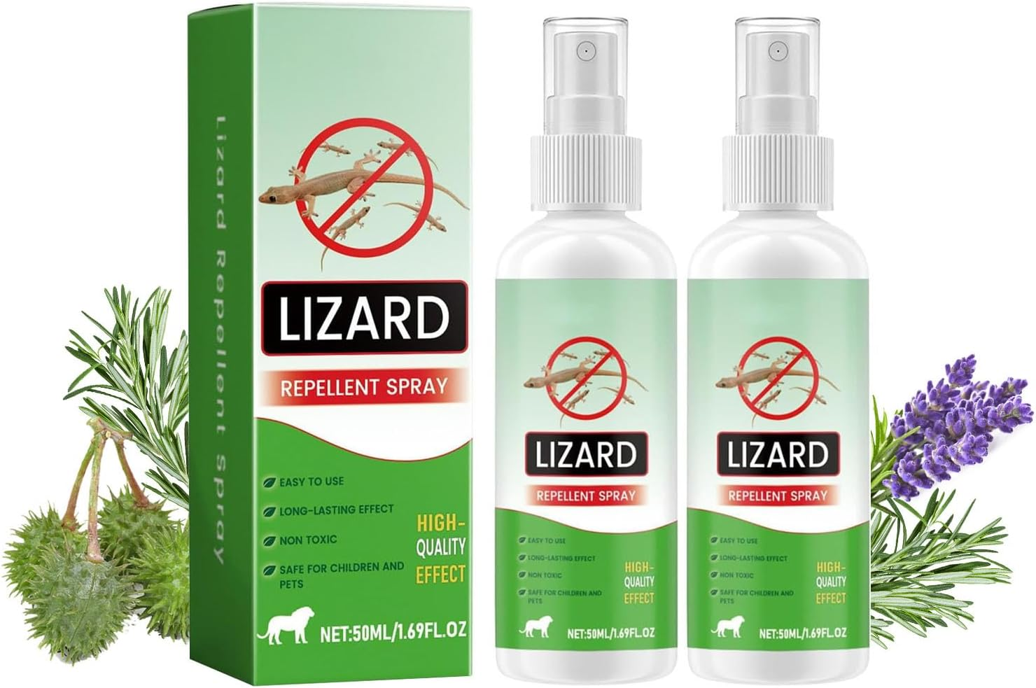 Lizard Repellents Spray, 50ML Naturals Lizard Repellent Lavender Oil Gecko Repellent, Reptile Deterrents Control Outdoor or Indoor for Home Kitchens Balconies Gardens (2) image number 4
