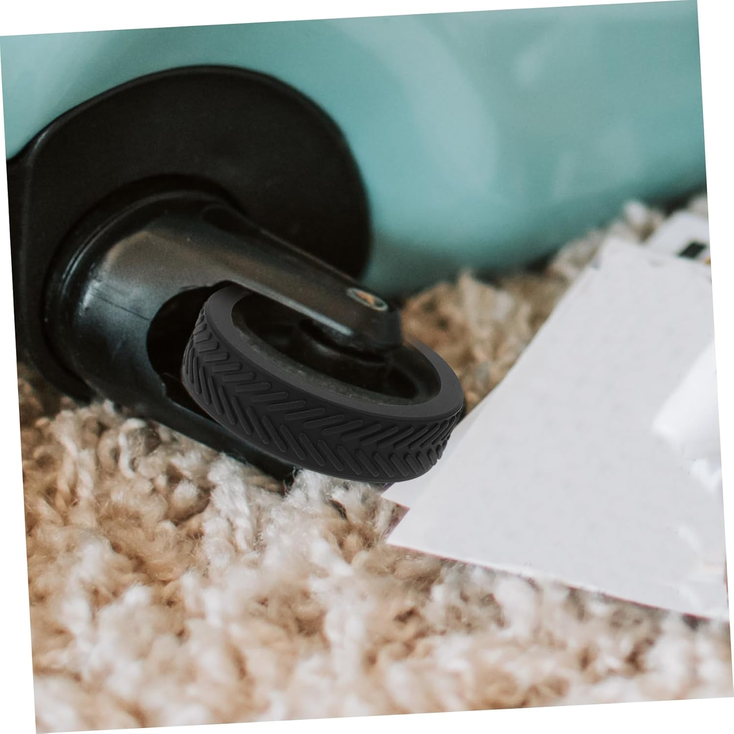 Gatuida 8Pcs Silicone Luggage Wheel Covers Case Wheels Travel Suitcase Foot Protectors image number 6