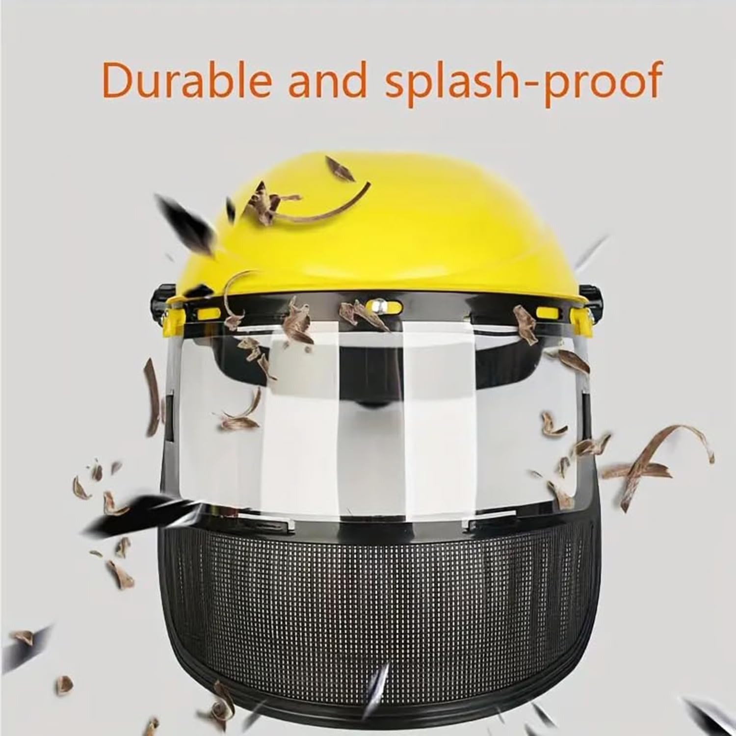 Strimming Logging Helmet, Safety Face, Strimmer Visor Face, Chainsaw Helmet Strimmer Face Guard Face Protection Shield Forestry Hat for Gardening Logging Lawn image number 5