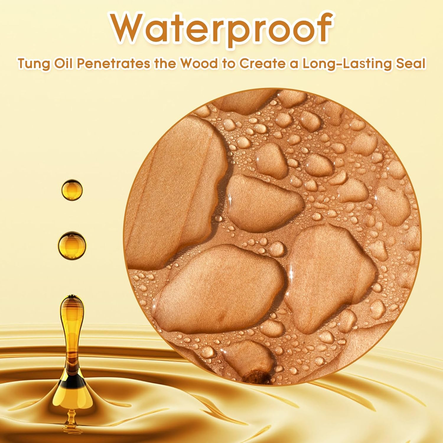 947Ml Tung Oil for Outdoor Furniture, Cutting Board, Food Grade Wood Sealer, Safe Finish for Indoor/Teak - 32Oz Pure, 100% Natural image number 1