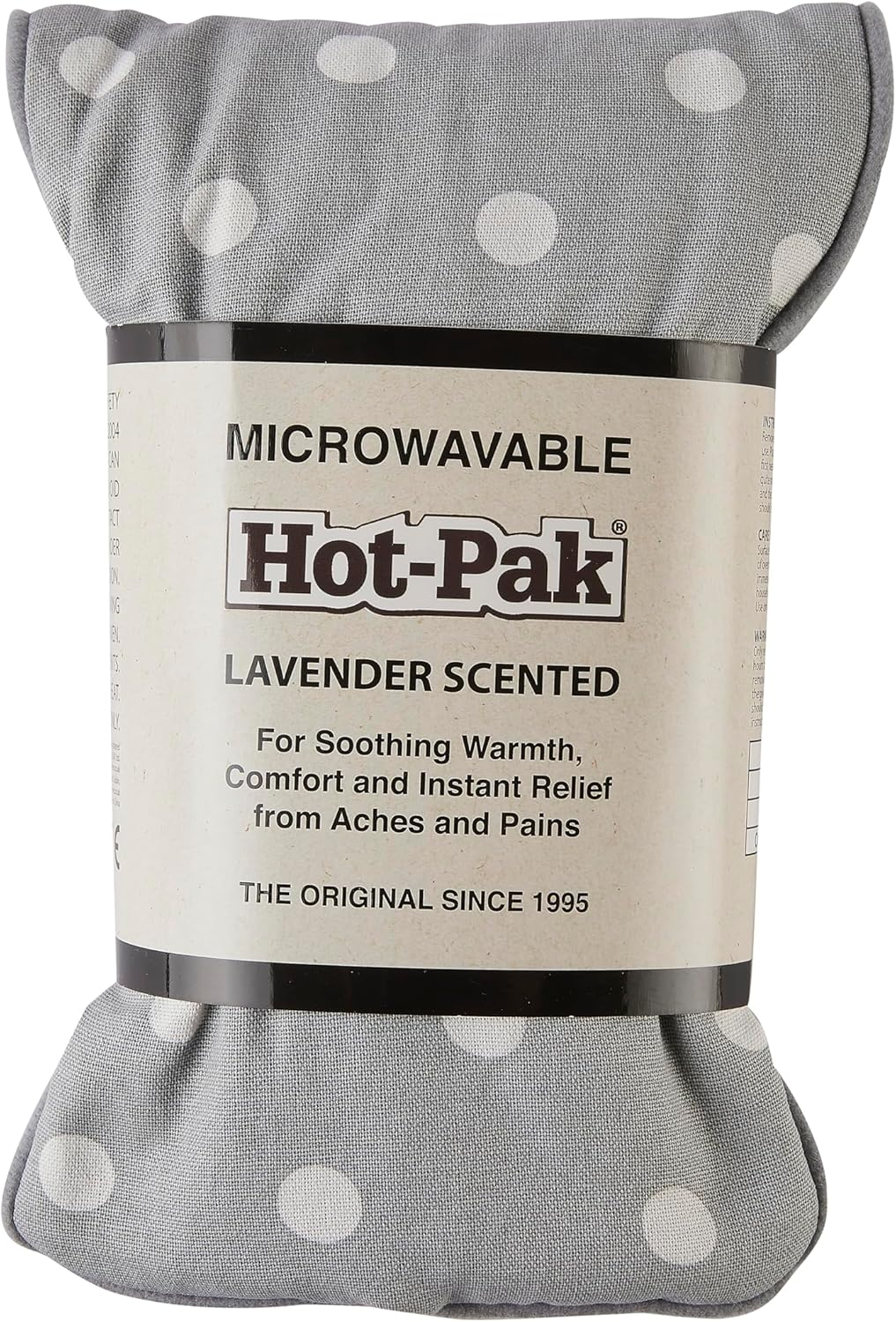 Warmies Hot-Pak Grey Dots Microwavable Weighted Headpack with French Lavender Scent. Hot or Cold Wheat Bag for Cool Relaxation and Warm Relief image number 3