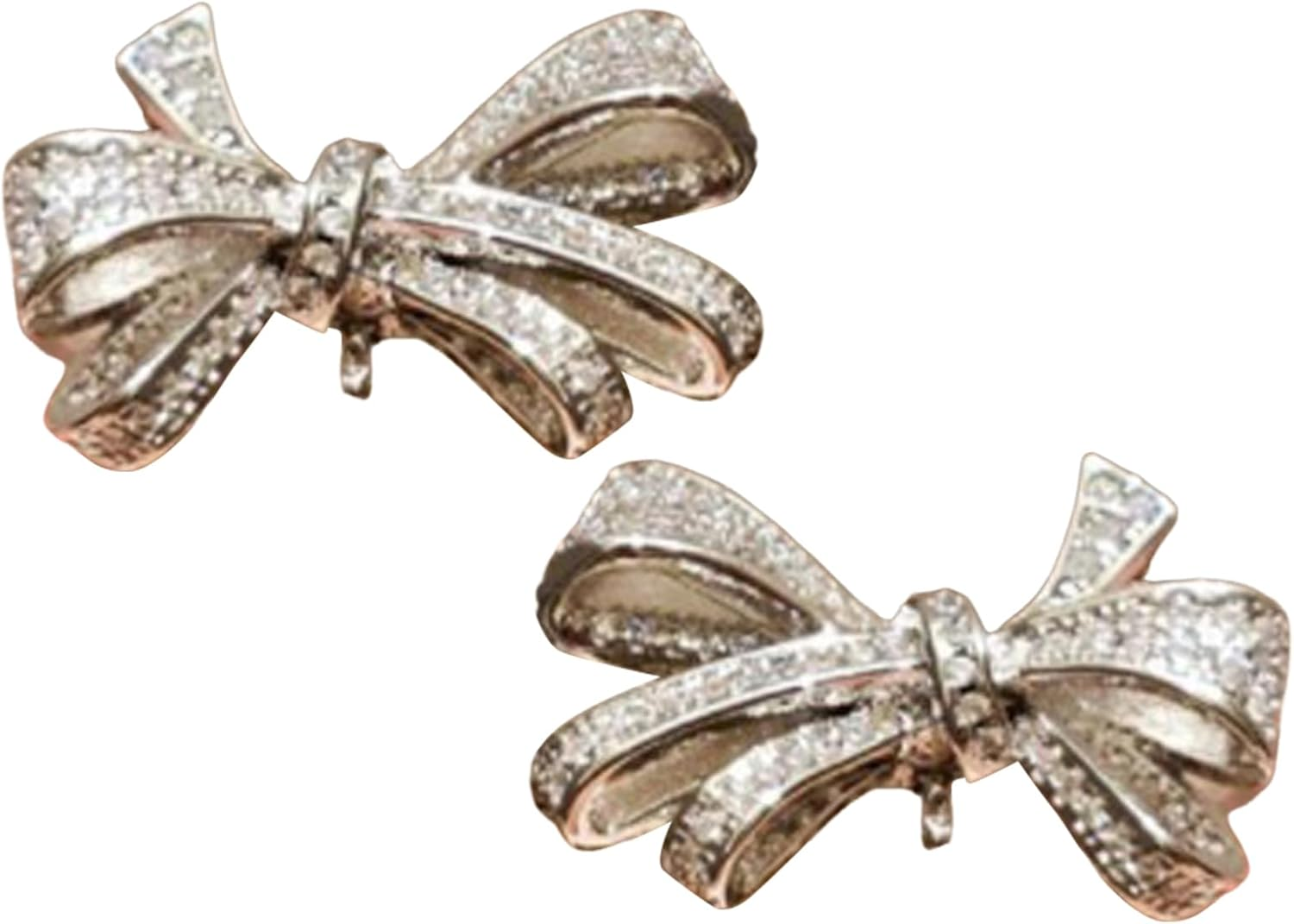 Erconsso Open Ear Buds Rhinestone - Clip on Headphone Decoration Rhinestone Bow-Shaped - Fashionable Open-Ear Headset Decoration Accessories for Daughter Girlfriend Wife Sister image number 4