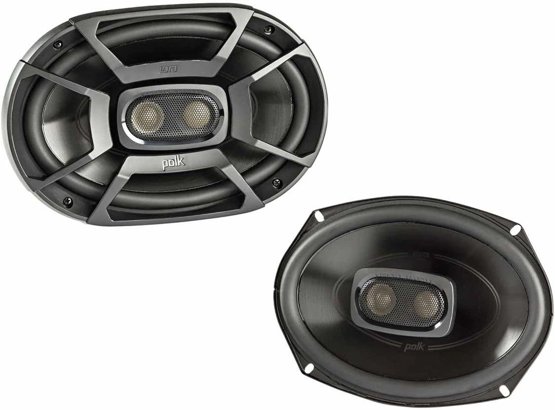 Polk Audio DB692 DB+ Series 6"X9" Three-Way Coaxial Speakers with Marine Certification, Black