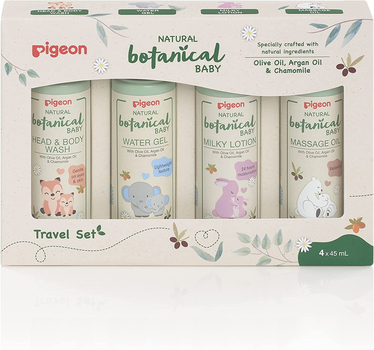 Pigeon Natural Botanical Baby Travel Pack, Green image number 1