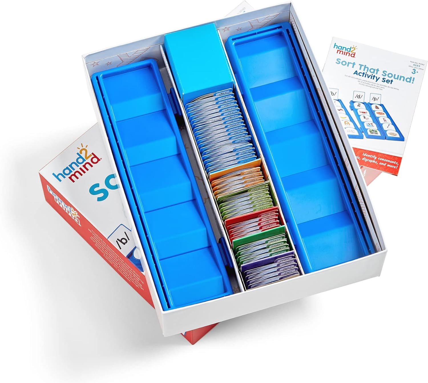 Hand2Mind Sort That Sound! Activity Set​, Phonemic Awareness, ESL Teaching Materials, Science of Reading Manipulatives, Letter Sounds for Kindergarten, Speech Therapy Tools, Phonics Flash Cards