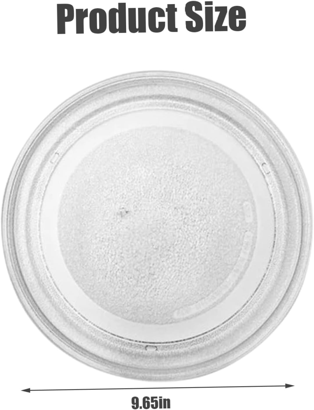 Microwave Plate Replacement Universal-Fit 9.6 Inch Turntable Glass Microwave Tray with 3 Arm Turntable Ring for 17-25L, Tray, Plate Replacement image number 5