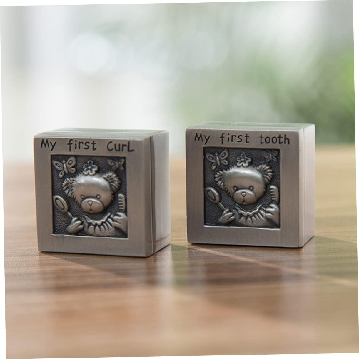 ERINGOGO Teeth Collection Box Metal Keepsake Organizer for Milestone Memories Tooth Holder Case Keepsake Box Memory