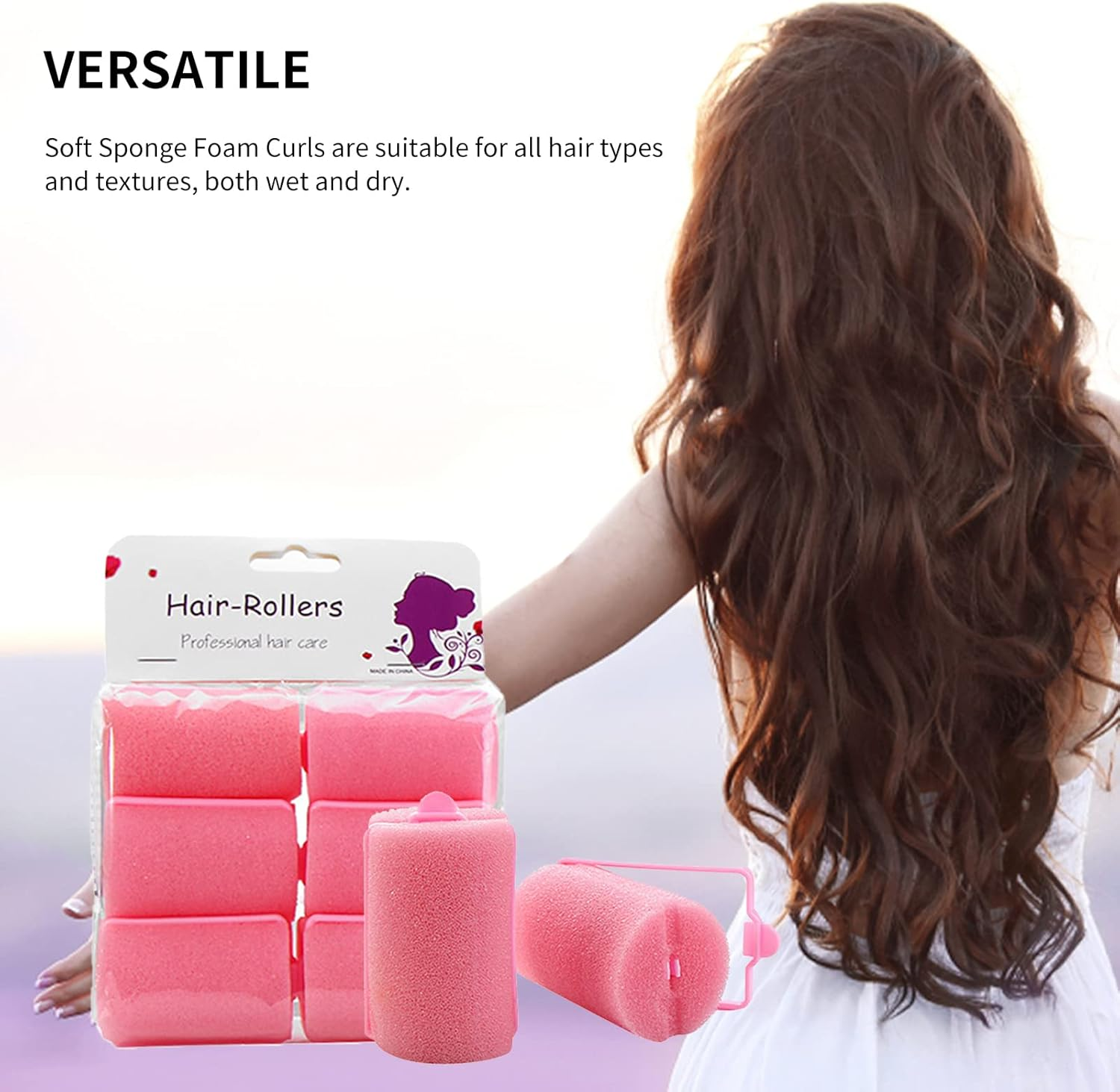 Heatless Curlers | Hair Brushes for Women - Heatless Curlers Hair Curler Foam Sponge Hair Rollers Sponge Border Artifact Not Hurt Hairdressing image number 3