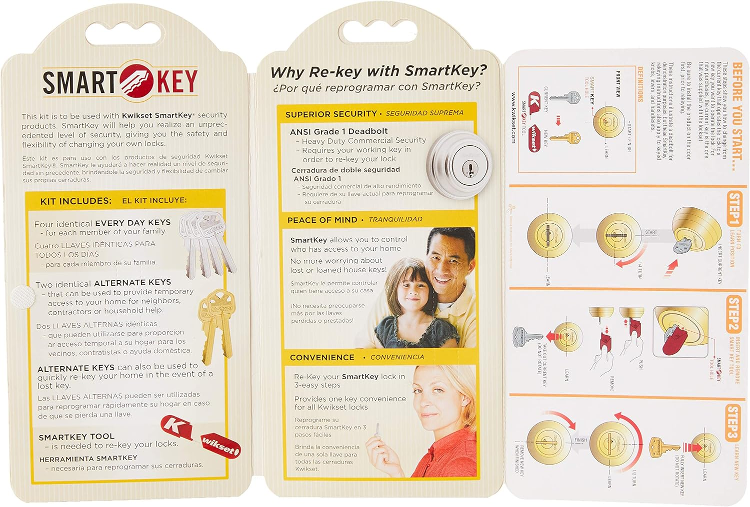 Kwikset 83262-001 Smartkey Re-Keying Kit REKYG KIT CP SMT KW Gold/Silver image number 1