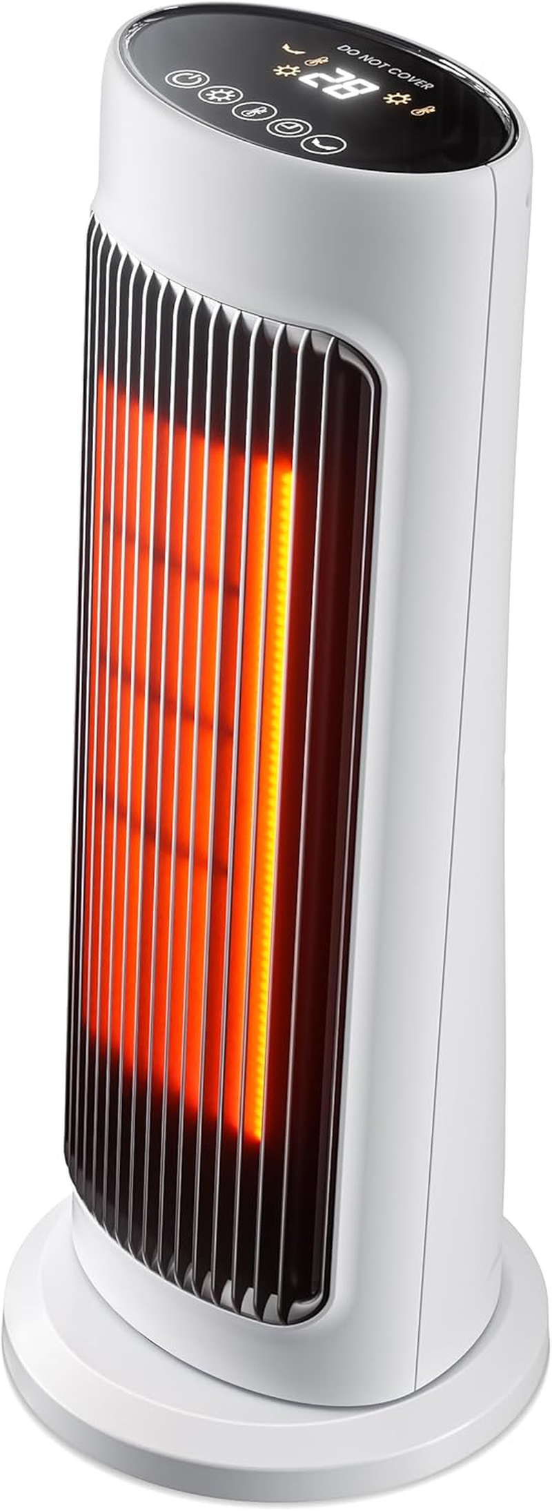 Fan Heater for Bedroom - 2000W Fast Heating Portable Space Heaters, Ceramic PTC Electric Heater 12H Timer for Bathroom, Living Room, Office, Indoor Use - over Heating & Tip over Protection image number 1