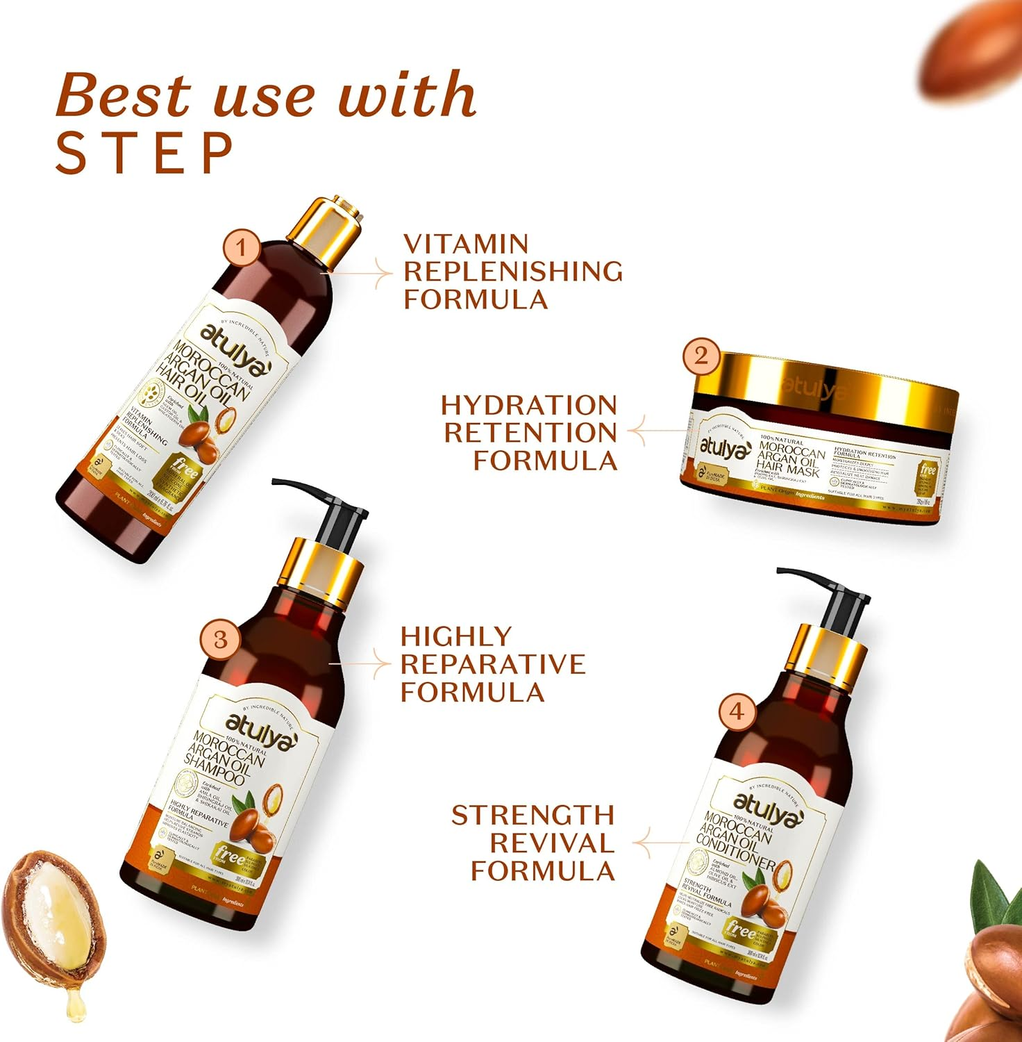 Atulya Moroccon Argan Oil Hair Oil image number 1