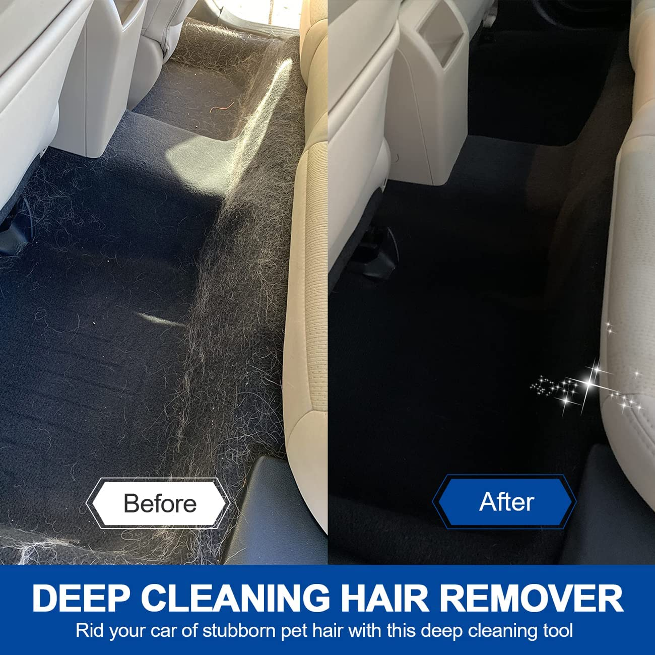 Dog Cat Hair Remover for Deep Cleaning, Lint Cleaner Pro, Pet Fur Removal Tool, Portable Carpet Scraper Rake, Fuzz Hairball Shaver Brush for Carpet, Car Mat, Couch, Pet Bed, Furniture, Rug image number 3