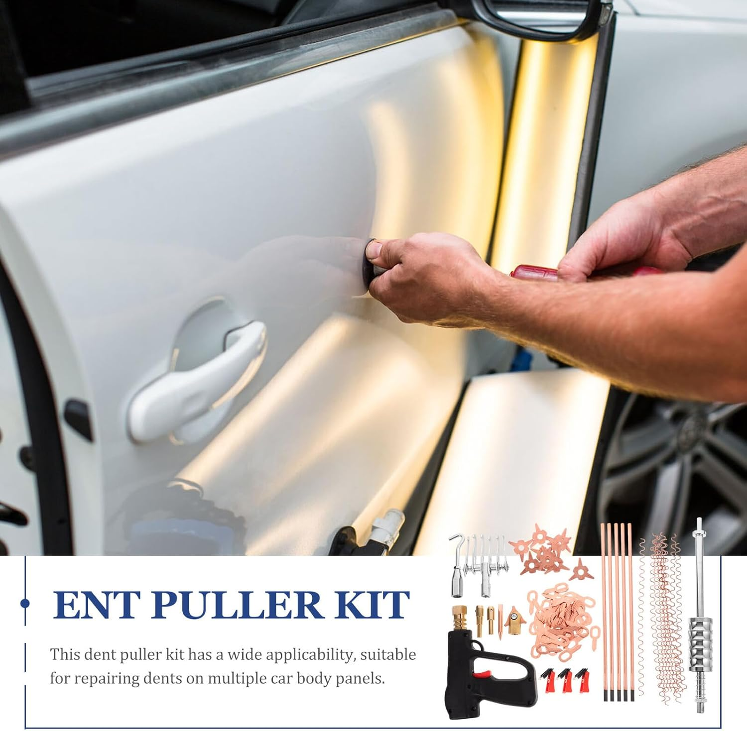 PAMINGONO Automotive Dent Puller Kit for Car Body Panel Repair Versatile Welder Tool for Door Dings and Dents Use Auto Body Panel Welding and Repairing Equipment image number 1