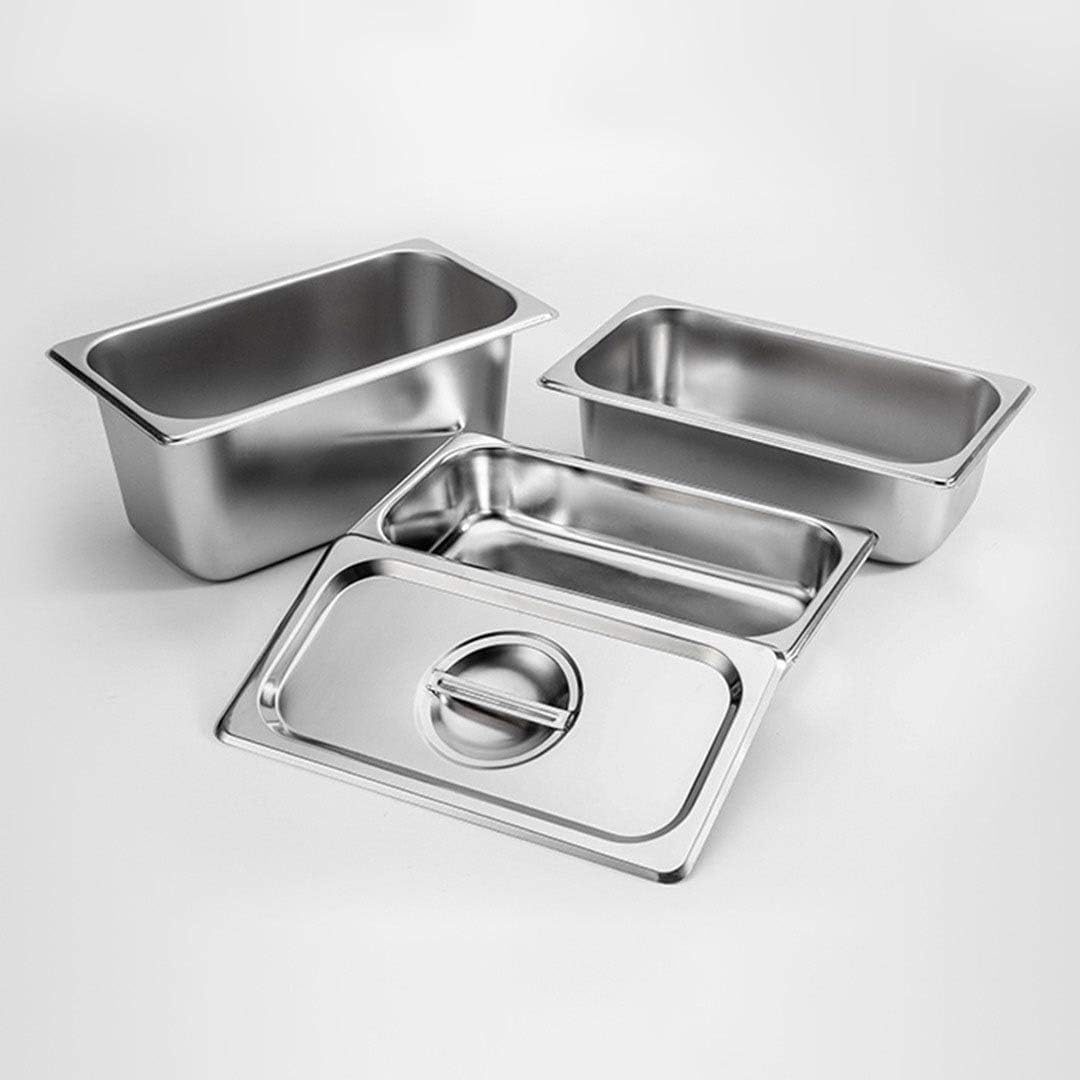 SOGA 4X Gastronorm GN Pan Full Size 1/3 GN Pan 10Cm Deep Stainless Steel Tray with Lid image number 2