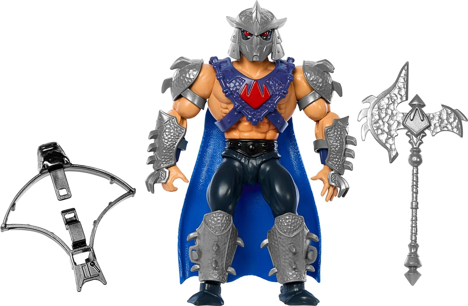 Masters of the Universe Turtles of Grayskull Shredder Action Figure Toy 16 Points of Motion TMNT and Motu Crossover Villain HTH10 image number 2