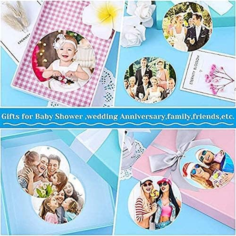 40 Pieces 2Mm Thickness Clear Circle Acrylic Sheets, 10Cm round Panels, Blanks Transparent Circle Disc Ornament for Children Monthly Milestone Cards Picture Painting DIY Arts Crafts Projects Board image number 4