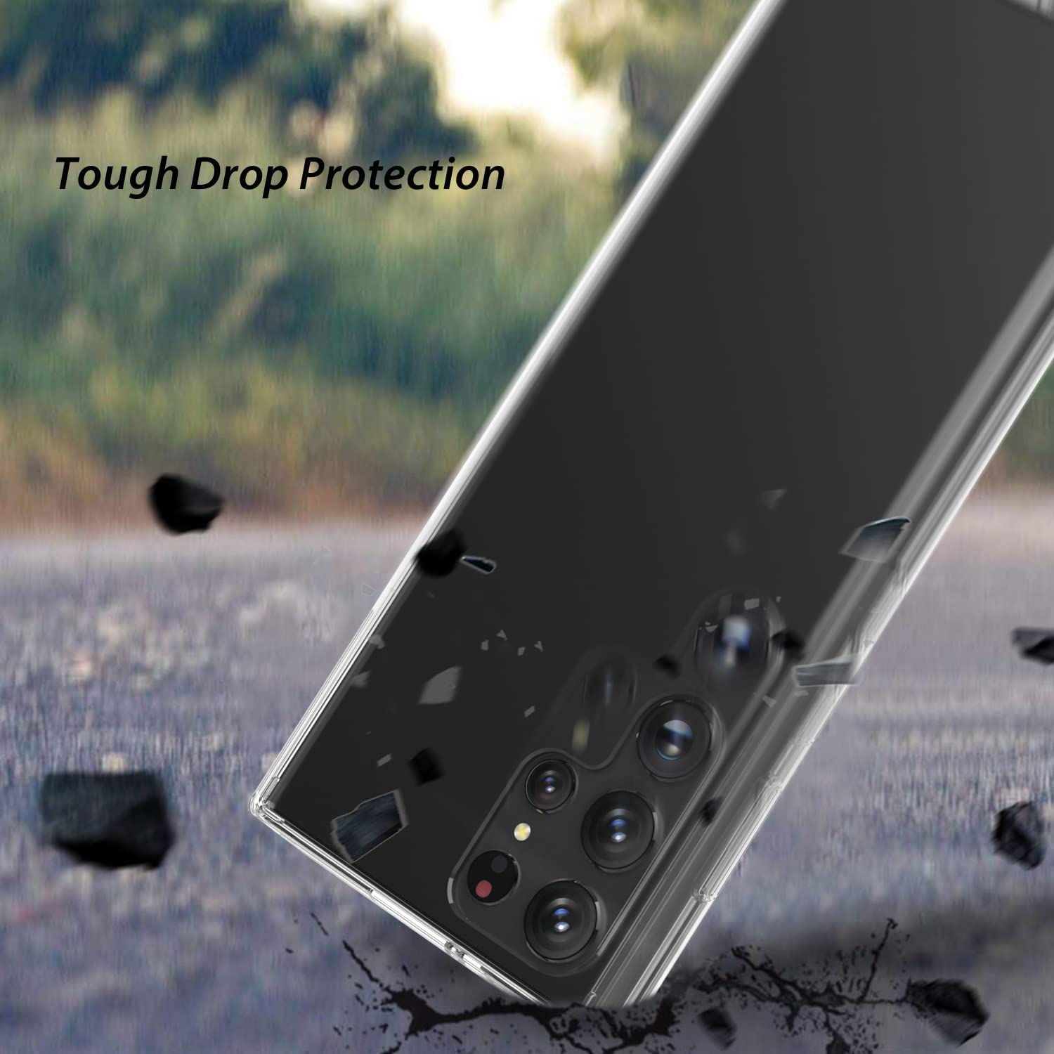 ZUSLAB Clear Case Designed for Samsung Galaxy S23 Ultra 5G Case Slim Hybrid Shockproof Translucent Protective Cover (2023) - Clear image number 1