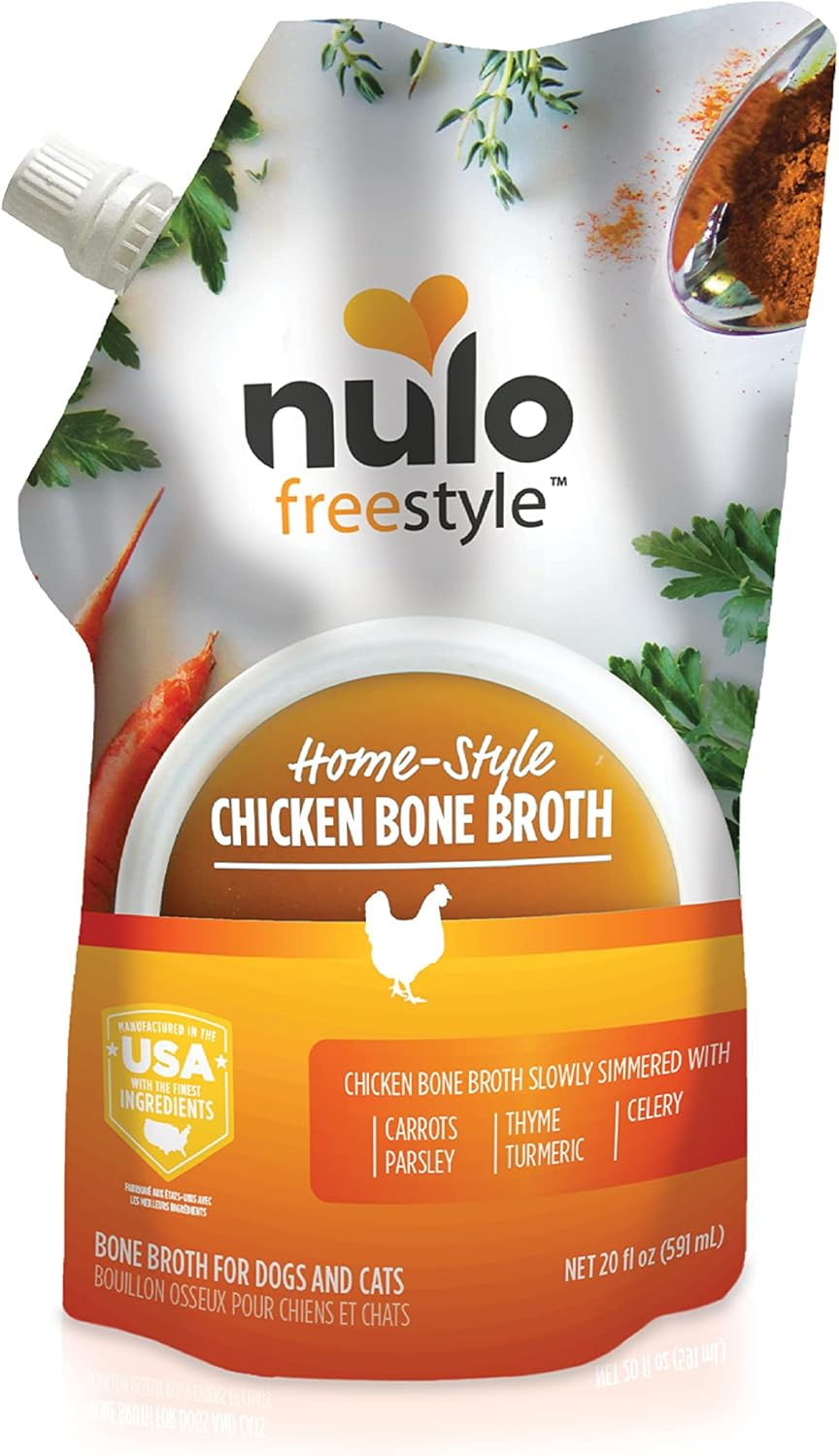 Nulo Freestyle Bone Broth, Premium Food Topper for Cats and Dogs, with Collagen and Chondroitin Sulfate to Help Boost the Quality of Your Pet&rsquo;S Coat and Skin, 20 FL Oz Pouch image number 4