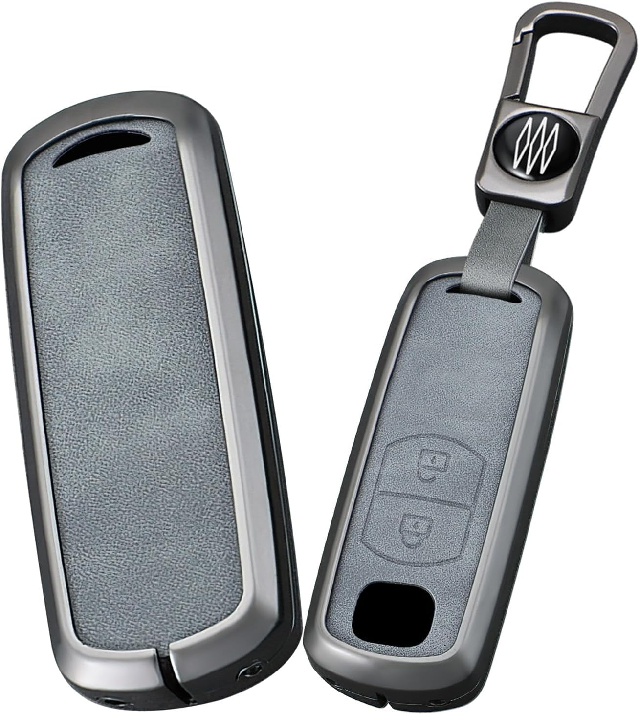 Ontto Zinc Alloy Car Key Case Cover Fit for Mazda Demio 2 3 5 6 2003-2013 M3 M5 M6 CX-5 CX7 CX9 RX8 MX5 MPV Smart Key Holder Flip Case Shell Keychain Keyring Accessories 2 Buttons C3