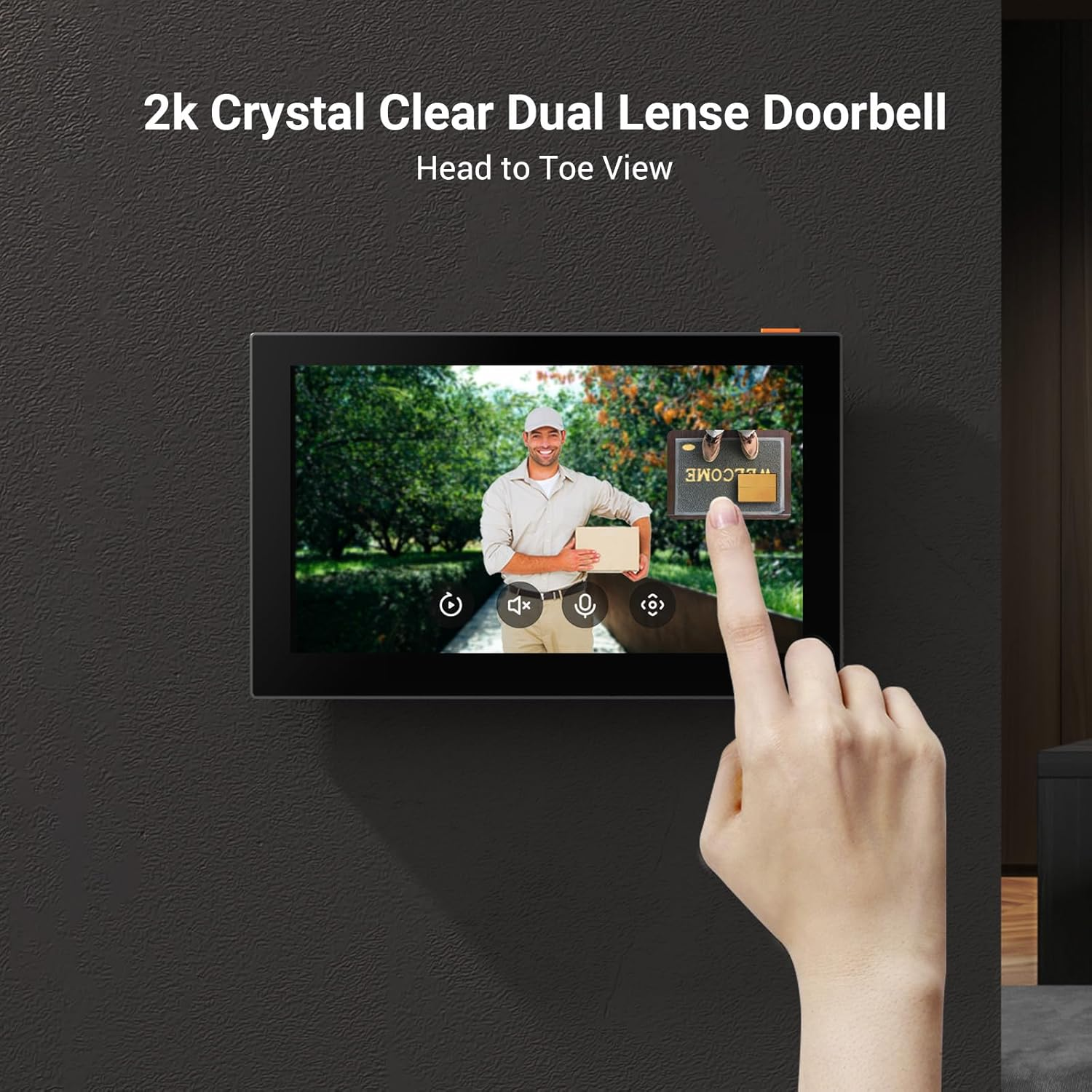 EZVIZ 2K Dual-Lens Video Doorbell Camera, Solar Panel Included Charge without Removing, Package Detection, 32GB Local Storage No Monthly Fee, Wired or Battery, Colour Night Vision, EP3X Pro