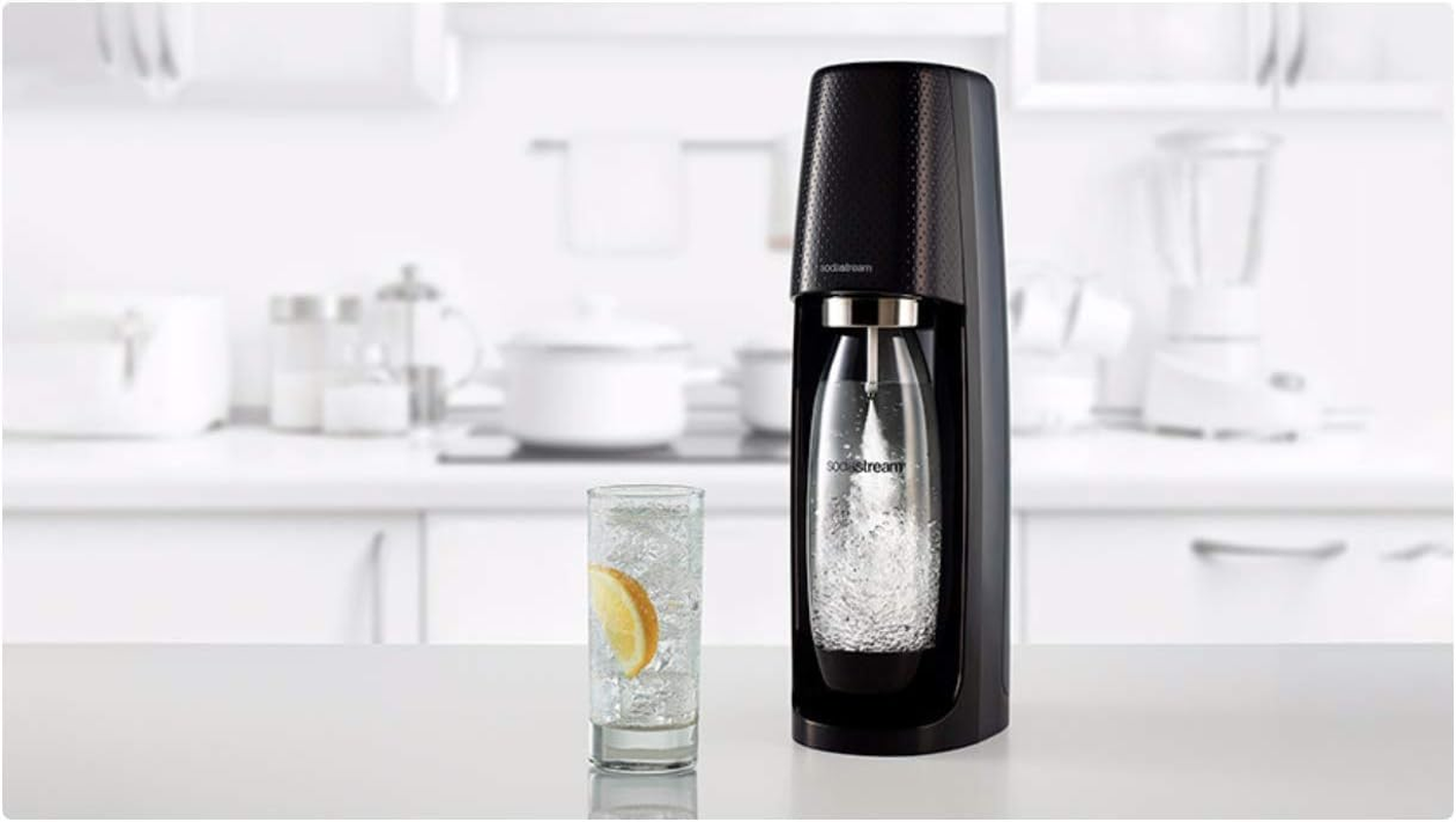 Sodastream Spirit Megapack 1 Spirit + 1 60 L CO2 Cylinder + 2 1L & 1 500Ml Reusable Bottles (Black) Mega Pack Australian Model image number 4