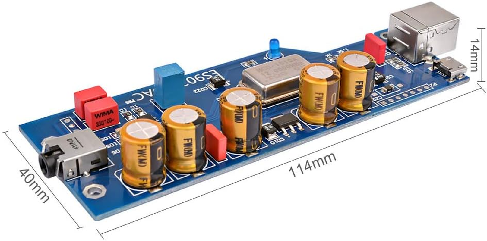 JINGERL PCM2706 + ES9023 Fever Audio DAC Sound Card Decoder Board with OTG DIY for Amp Home Theater Power Amplifers