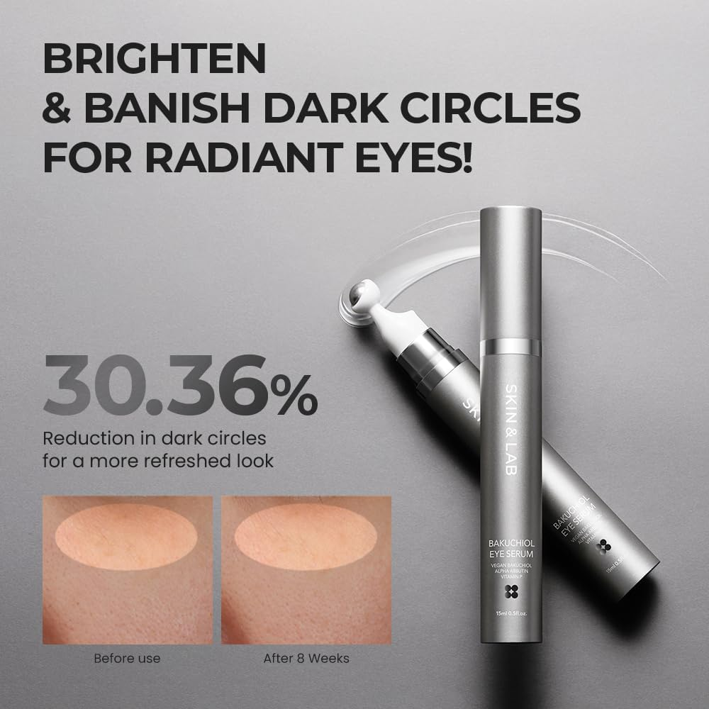 [SKIN&LAB] Bakuchiol Eye Serum with Caffeine, Roll-On Korean under Eye Serum, Anti-Aging Wrinkle Care for Fine Lines, Vegan, Cruelty-Free, 0.5 Fl. Oz image number 5